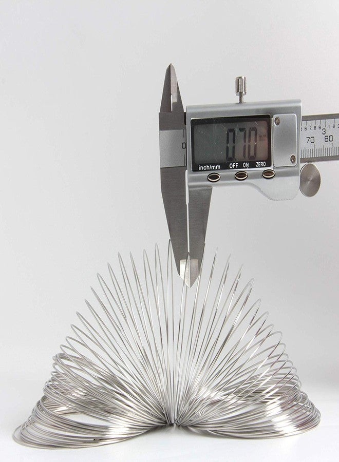 DIY Crafts Pack Of 300 Loop, Color: Silver, Loops Silver Gold Bronze Memory Beading Steel Wire For DIY Jewelry Findings Multi-L(Pack Of 300 Loop, Color: Silver) - Image 3